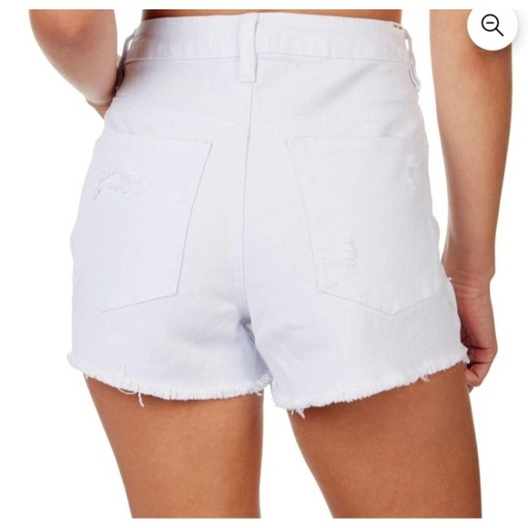 Almost Famous Size 9 Black or White Distressed Denim Shorts Euc - Picture 2 of 6